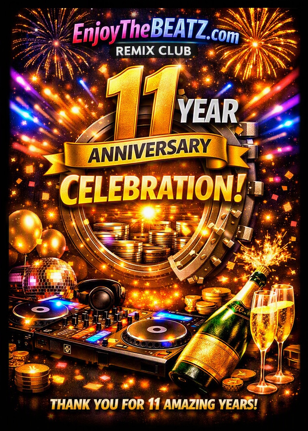 EnjoyTheBEATZ.com is celebrating over a decade of nonstop remix energy — and it’s all thanks to YOU.